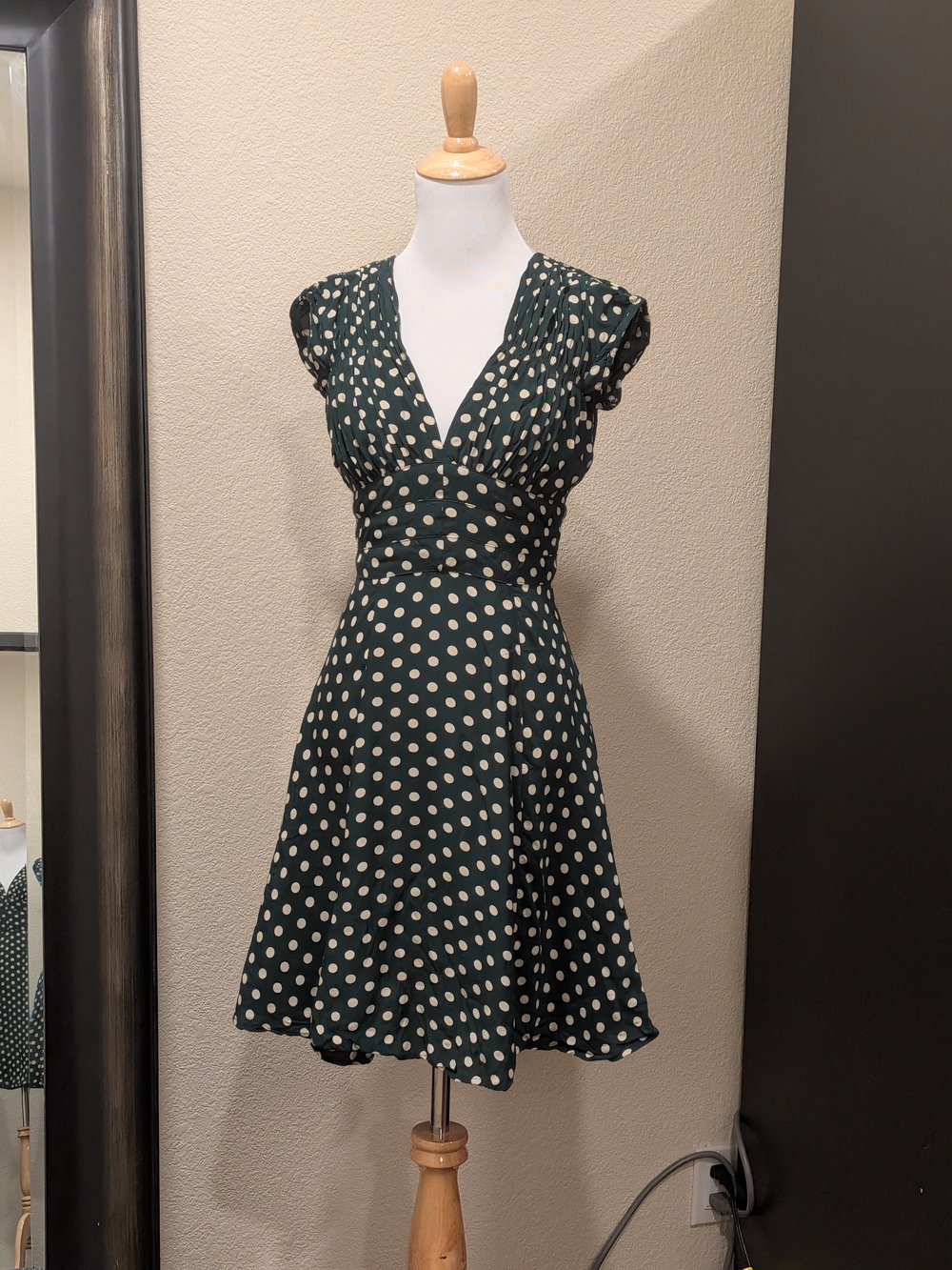 Trashy Diva Irish Polka Dot 1940s Dress Green Size 0